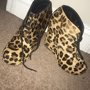 Steve Madden Leopard Heeled Booties